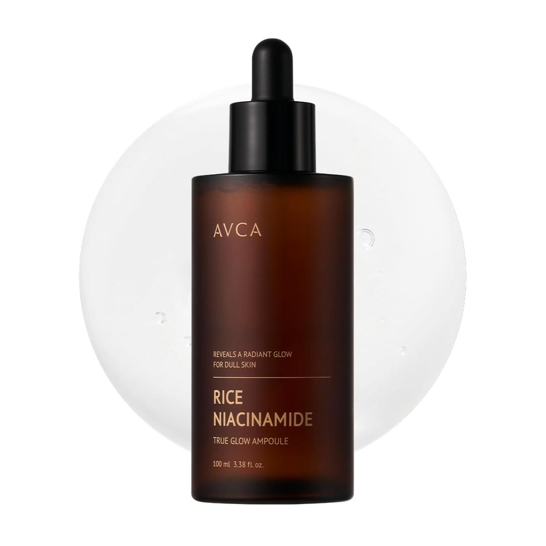 2 x AVCA Rice + Niacinamide Serum - Radiance-Boosting Face Serum with Rice Extract, 5% Niacinamide, Lightweight Hydration, Helps Refine The Look of Texture & Oil, 100 mL (3.38 fl oz)
