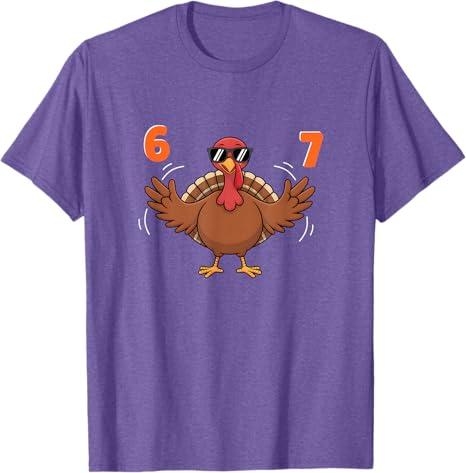 Funny 67 Thanksgiving Shirt Middle School 6 7 Funny 67 Meme T-Shirt, Size: S