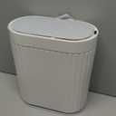 ELPHECO Bathroom Trash can Motion Sensor, Automatic Garbage can, Slim Plastic Smart Trash Bin with Lid, Commercial Intelligent Wastebaskets for Bedroom, Bathroom, Office, Grey, 2 Gallon