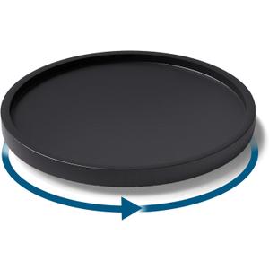 Lazy Susan Organizer for Kitchen,Bamboo Turntable for Cabinet,Pantry,Vanity,SmallBlack (8.6in)