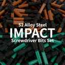 GRENPRO Impact Screwdriver Bits Set, 35Pcs 2 Allen Wrench Drill Bit Set (Metric & SAE)/Trox, Premium S2 Steel Magnetic 1/4" Hex-Shank Bit Set,CNC Machined, Automotive Mechanic Home Repair