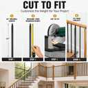 30 Pack 1/2" x 44" Wrought Iron Balusters, Square Hollow Metal Balusters, Deck Balusters, Black Metal Balusters for Stairs, Straight Stair Banister Spindles Railing