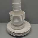 Homienly Premium Wheat Straw Dinnerware Sets - 24 PCS Dinner Plates,Plates,Cereal Bowls,Drinking Cups,Lightweight & Unbreakable Dishes Sets for 6,Dishwasher & Microwave Safe for Home - White