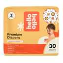 Hello Bello Diapers, Size 2 (10-16 lbs) Wild Cats, 30 Count of Premium Disposable Baby Diapers, Hypoallergenic with Soft, Cloth-Like Feel