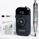 L'UGX Nail Drill 35000RPM Professional Brushless Electric Machine, Rechargeable Cordless Nail Efile for Acrylic Gel Nails, 8Pcs Nail Drill Bits, Low Noise Low Vibration