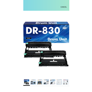 DR-830 DR830 Drum Unit Black 2 Pack Compatible Replacement for Brother DR830 DR 830 DR-830 for HL-L2400D L2405W L2460DW L2460DWXL L2865DW L2480DW DCP-L2640DW MFC-L2807DW L2820DW L2820DWXL Printer Ink