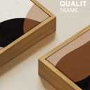 Drsoum Black Abstract Framed Wall Art Decor Minimalist Geometry Prints Shapes Illustrations Modern Art Decorative Ready to Hang - 11x14in Natural Framed