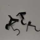 Kwik-Hang Single Curtain Rod Brackets – No Drill, No Damage – Perfect Curtains Every Time – 1” Black. 4 qty