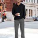 Men's Casual Cargo Pants Workout Sweatpants Joggers Stretch Hiking Drawstring Tactical Trousers (Gray, XXL)