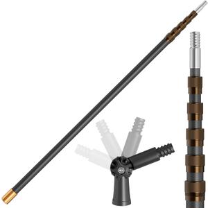 20FT Heavy-Duty Fiberglass Telescopic Extension Pole - High Stiffness, Non-Conductive, Twist Lock for Electrical Rescue, Indoor Cleaning, Pool Washing,Paint,Boat Hooks&Flags- Universal Threaded Tips