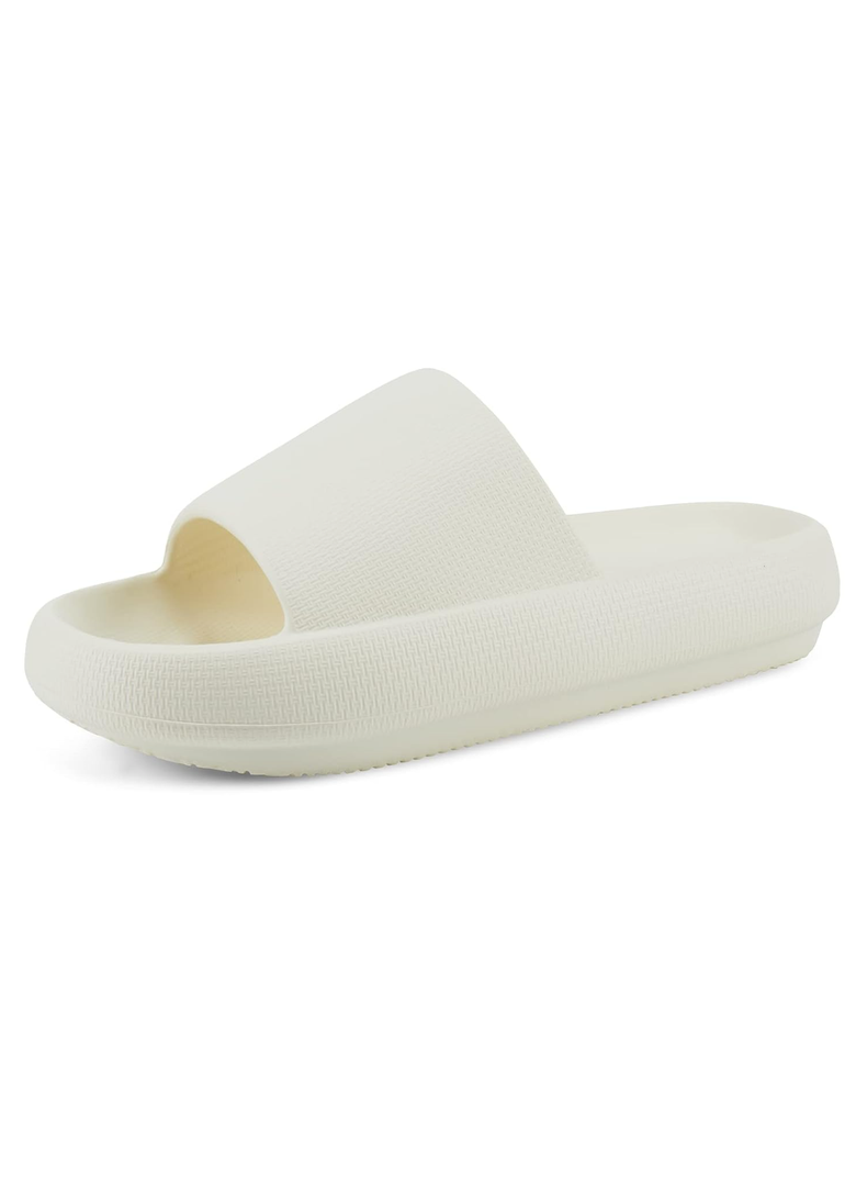 welltree Slides for Women Men Pillow Slippers Non-Slip Bathroom Shower Sandals Soft Thick Sole Indoor and Outdoor Slides