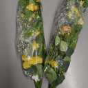 2 Pcs 24" Artificial Summer Flower Teardrop Swag for Front Door Spring Wreath Yellow Wild Daisy Swags Wreaths Floral Hanging Wreaths for Kitchen Cabinet Window Wall Wedding Party Home Decor