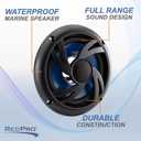 RecPro RV Exterior Speaker 6" | Weather-Resistant | Flush Mount | Black
