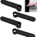 UFURMATE Door Handle Covers, 4Pcs Matte Black Door Knob Covers with Hole Silicone Door Handle Glove Covers Anti-Static Safety Door Knob Protector for Flat Square Door Levers