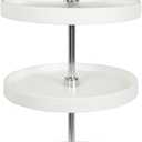 Knape & Vogt PFN18S3T-W 40.25 by 18 by 18-Inch 3-Tier Round Polymer Lazy Susan Cabinet Organizer, Full,White