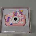 Kids Camera Unicorn Girl Toys, Digital Camera for Kids Age 3-8 Toddler Travel Toys, Birthday Gift for Girls 3 4 5 6 7 8 Year Old Christmas, HD 1080P Video Camera, 32G SD Card Included (Pink)