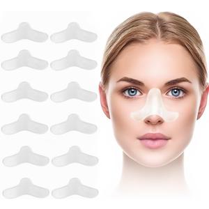 12 Pack Nasal Pads for Mask, Gel Nose Pads, Nose Gel Pad Protector for Mask, Custom Design, Can Be Trimmed to Size, Fits Most Masks, Against Irritation and Soreness