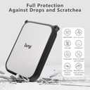 2 x Silicone Case for Canon Ivy 2 Mini Photo Printer with Neck Strap Lanyard, Anti-Scratch Slim Fit Lightweight Protective - Black