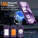 Cufelf Magnetic for iPhone 16 Pro Case(Compatible with Magsafe) Full Camera Protection,2+Full Coverage Screen Protector,Translucent Matte,Military Drop Protection Phone Case,6.3",Purple