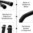 52100132AB Fuel Filler Vent Hose Kit, with Clamps, Fuel Diller Hose Accessories, Fit for 1997-2001 Jeep Cherokee XJ, Replace 52100131AD