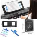 Music Stand for Sheet Music. Compatible with Yamaha PSR/YPT/KB/P/DGX Series Keyboard Music Score Stand, Keyboard Sheet Music Stand with 4 Music Book Clip.1 Sheet Music Folder