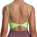 Aoxjox Women's Workout Sports Bras Fitness Yoga Crop Tank Twist Back Cami (Medium)