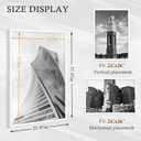 24x36 Poster Frame 2 Pack, White Poster Frame 24 x 36 inches for Pictures and Art Prints, 36x24 Picture Frame Horizontal or Vertical Wall Mounting
