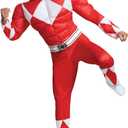 Disguise Men's Red Ranger Classic Muscle Adult Costume (L/XL (42-46))