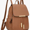 KKXIU Trendy Leather Backpack Purse for Women and Ladies Shoulder Travel Daypacks Bags (A-Brown)