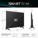 Hisense 32-Inch Class A4 Series HD Smart Fire TV (32A4HNF) - Full Array LED, HDR10, DTS Virtual: X, Slim Bezel Design, Alexa Built-in