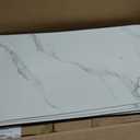 10pcs Marble Peel and Stick Waterproof Wall Panels,Heat-Resistant Backsplash Tile, 23.6"x11.8" PVC Foam Wall Sticker for Kitchen,Living Rooms,TV Walls,White and Gray (Not Real Tile 19.4Sq. Ft.), 23.6" x 11.8" x 2.5MM x 10Pack
