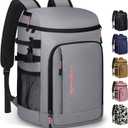Capolo 36/45 Cans Cooler Backpack Insulated Waterproof for Women Men Lunch Backpack Coolers Leak Proof Soft Cooler Bags (Leather Gray)