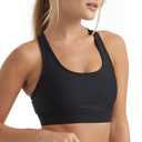 Hanes Women's Wireless Racerback Moisture-Wicking Stretch Sports Bra with Compression Support, 1 or 2 Pack (Large)