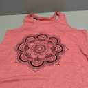 Racerback Tank Tops for Women Summer Sleeveless Round Neck Casual Graphic Tunic Shirts, Pink Flower Color, Large
