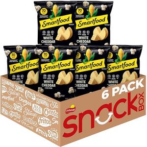Smartfood Popcorn, White Cheddar, 1 Ounce (Pack of 6) Best By July/14/26