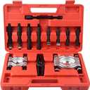 12pcs Bearing Separator Puller Set, Heavy Duty 5 Ton Capacity 2" and 3" Bearings Splitters Puller Kit (red)