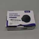 Suction Cup Hooks for Shower, Removable Towel Hooks for Bathroom Window Glass Door Wall, Bath Robe Looafh Hook for Hanging - 4 Pack, Black