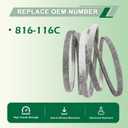 816-116C 816116C Deck Belt of Lawn Mower Inch 5/8 x 139 Compatible with Land Pri de FDR2572 FDR1672 FDR1560 AT2672 AT2584 AT2660