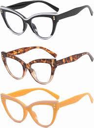 3 Pack Cat Eye Glasses
