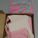 Mykng Nzw Empty Mahjong Tile Bags Set for American Tiles and Racks,Canvas Tote Bag with Mat Holder Accessories Organizer,Portable Mahjong Case Drawstring Protective Sleeve for Rack Pushers,Pink