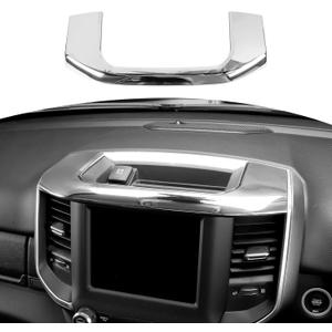 For RAM Center Dashboard Storage Bin Trim Cover Fit for RAM 2018-Present Chrome Interior Accessories (Large)