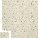 3 Sprouts Baby Foam Play Mat - Soft Foam Floor Tiles for Kids with Interlocking Puzzle Mats for Toddler Playroom - Safe 100% EVA Pads, Non-Toxic Waterproof Playmat - Terrazzo Cream