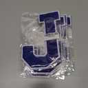 5 x 6-1/2" Varsity Letter Patches Blue Iron On Letters Letterman Jacket Patches Chenille Large Iron On Letters for Clothing Jacket/Hoodie/Varsity J