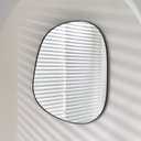 ELEHUME Asymmetrical Wall Mirror for Decor 23"*30", Modern Black Framed Wall Mirror for Living Room Bathroom Bedroom Entryway ELE-STOU-0064B