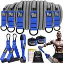 Heavy Resistance Bands for Working Out, 350lbs/450lbs Exercise Bands with Handles, Workout Bands Set for Men, Fitness Weight Bands for Muscle Strength Training, Stretching, Slim, Home Gym Equipment (Blue)