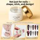 Sun&Beam Nails Solid Gel Nail Glue 15ml Strong Hold for Press-On Nails Long-Lasting and Easy Removal UV/ LED Curing Nail-Friendly Formula (Glue Only)