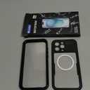 Lanhiem Magnetic for iPhone 16 Pro Max Case, IP68 Waterproof Dustproof Case, [Compatible with Magsafe] [Built-in Screen Protector] Full Body Heavy Duty Rugged Phone Cover 6.9 inch, Black/Clear