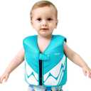 Toddler Swim Vest, Swim Jacket for Kids, Infant Swim Trainer Vest with Adjustable Safety Strap (Small(18 Months-2 years/20-28 lbs ), Blue)