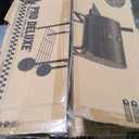 Char-Griller Pro Deluxe Charcoal Barrel Grill, EasyDump Ash Pan, Premium Front and Side Shelves with Utensil Hooks, 850 Square Inches of Cooking Space in Black, Model E2827