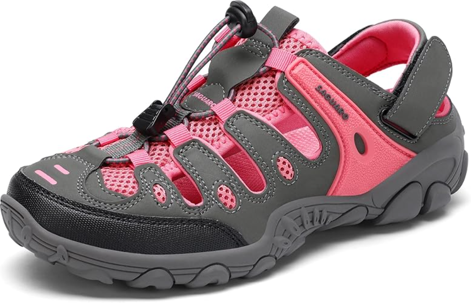 SAGUARO Men's Sport Sandals Adjustable Strap Closed Toe Outdoor Hiking Sandal Beach Water Shoes, 38